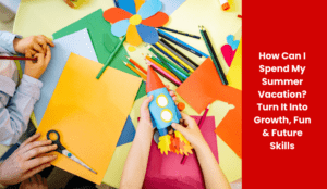 kids doing craft activities in summer vacations